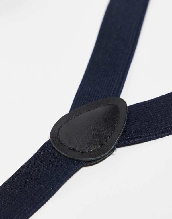 【送料無料】 エイソス メンズ ネクタイ アクセサリー ASOS DESIGN suspenders set in navy NAVY
