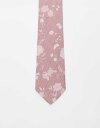 【送料無料】 エイソス メンズ ネクタイ アクセサリー ASOS DESIGN floral print tie in rose pink Rose pink
