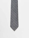【送料無料】 エイソス メンズ ネクタイ アクセサリー ASOS DESIGN textured tie in charcoal CHARCOAL