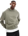 【送料無料】 エイソス メンズ パーカー・スウェット アウター ASOS DESIGN essential boxy oversized hoodie in khaki SMOKEY OLIVE