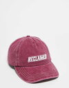 【送料無料】 リクレイム ヴィンテージ レディース 帽子 アクセサリー Reclaimed Vintage unisex logo cap in burgundy burgundy(4)