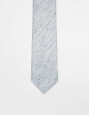 【送料無料】 エイソス メンズ ネクタイ アクセサリー ASOS DESIGN slub textured tie in blue LIGHT BLUE