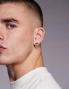 【送料無料】 エイソス メンズ ピアス・イヤリング アクセサリー ASOS DESIGN waterproof stainless steel hoop ear...