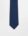 【送料無料】 エイソス メンズ ネクタイ アクセサリー ASOS DESIGN textured tie in navy NAVY