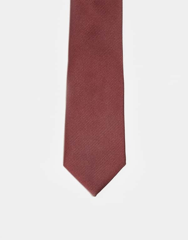 【送料無料】 エイソス メンズ ネクタイ アクセサリー ASOS DESIGN satin tie in burnt red Burnt Red