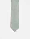 【送料無料】 エイソス メンズ ネクタイ アクセサリー ASOS DESIGN textured tie in sage green SAGE GREEN