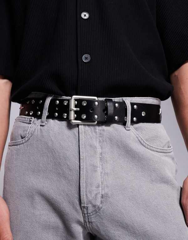 ̵   ٥ ꡼ ASOS DESIGN grunge star studded diamante be...