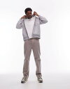 【送料無料】 トップマン メンズ パーカー・スウェット アウター Topman full zip hoodie in gray heather Gray(4)