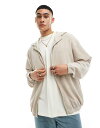 【送料無料】 エイソス メンズ パーカー・スウェット アウター ASOS DESIGN oversized texture hoodie in light gray - part of a set Silver Cloud(4)