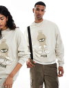 【送料無料】 エイソス レディース パーカー・スウェット アウター ASOS DESIGN unisex oversized sweatshirt with L...