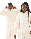 【送料無料】 コルージョン レディース パーカー・スウェット アウター COLLUSION Unisex hoodie in ecru - part of a ...