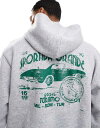 【送料無料】 エイソス メンズ パーカー・スウェット アウター ASOS DESIGN oversized boxy with car print in gra...