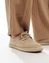 【送料無料】 エイソス メンズ サンダル シューズ ASOS DESIGN lace up espadrilles in stone Stone