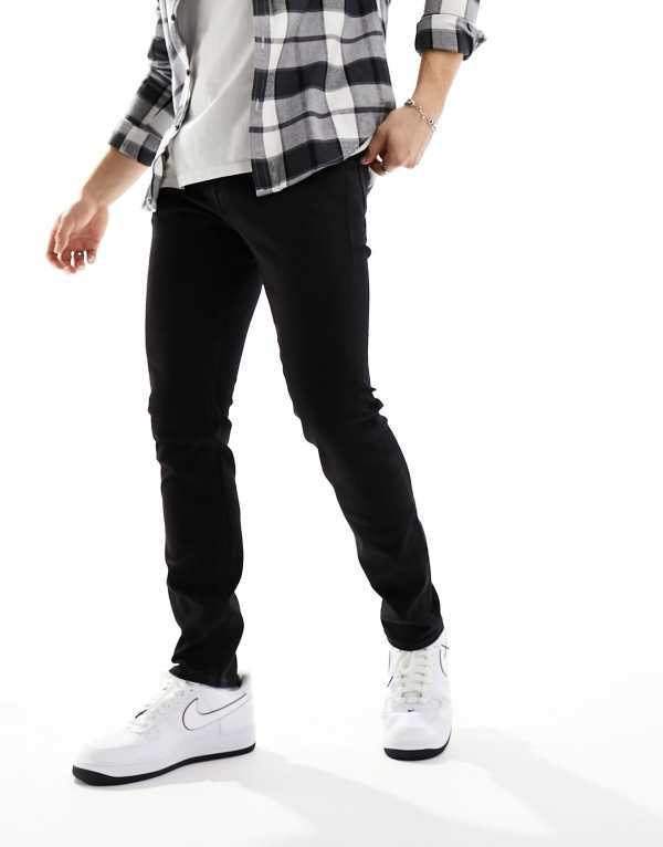 【送料無料】 ジャック アンド ジョーンズ メンズ デニムパンツ ボトムス Jack & Jones glenn slim jeans in black Black