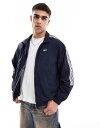 【送料無料】 プルアンドベアー メンズ ジャケット・ブルゾン アウター Pull&Bear striped zip up track jacket in blue BLUE(4)