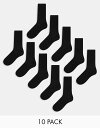 【送料無料】 ジャック アンド ジョーンズ メンズ 靴下 アンダーウェア Jack & Jones 10 pack socks with logo in black Black