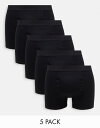 【送料無料】 ウィークデイ メンズ 靴下 アンダーウェア Weekday Johnny 5-pack Boxer Set in black Black