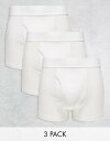 【送料無料】 ウィークデイ メンズ トランクス アンダーウェア Weekday Jonny 3-pack boxer set in white White