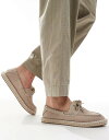 【送料無料】 エイソス メンズ サンダル シューズ ASOS DESIGN boat shoe espadrilles in stone Stone