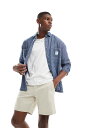 【送料無料】 エイソス メンズ ハーフパンツ・ショーツ ボトムス ASOS DESIGN slim mid length chino shorts in stone STONE