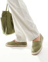 【送料無料】 エイソス メンズ サンダル シューズ ASOS DESIGN espadrilles in khaki green Khaki(4)
