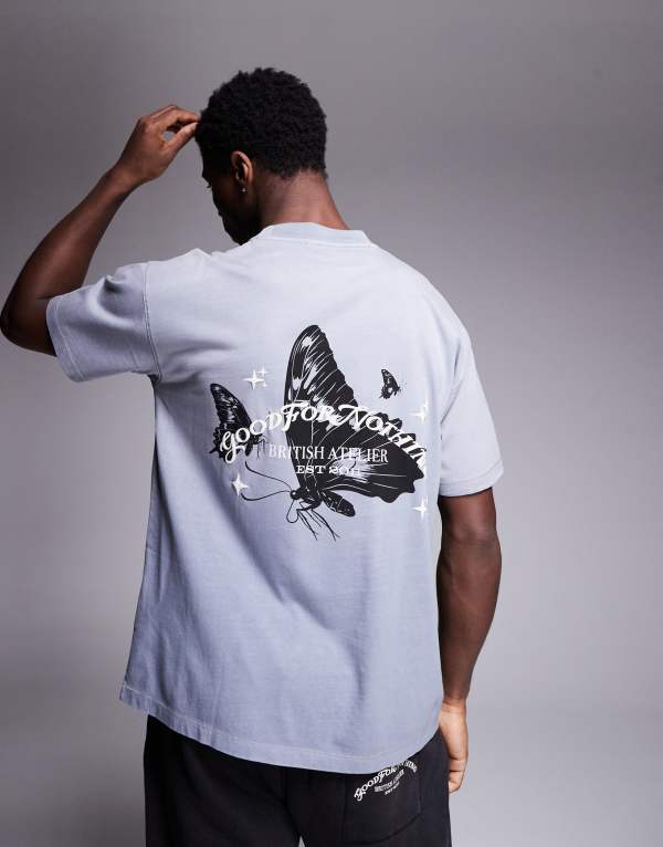 ̵ åɥեʥå  T ȥåץ Good For Nothing t-shirt with butterf...