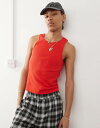 【送料無料】 コルージョン メンズ ベスト トップス COLLUSION ribbed tank top in red RED