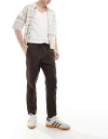 【送料無料】 オンリーアンドサンズ メンズ カジュアルパンツ ボトムス ONLY & SONS linen mix cropped pants in brown Demitasse(4)