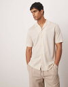 【送料無料】 マンゴ メンズ ポロシャツ トップス Mango short sleeve shirt in beige BEIGE