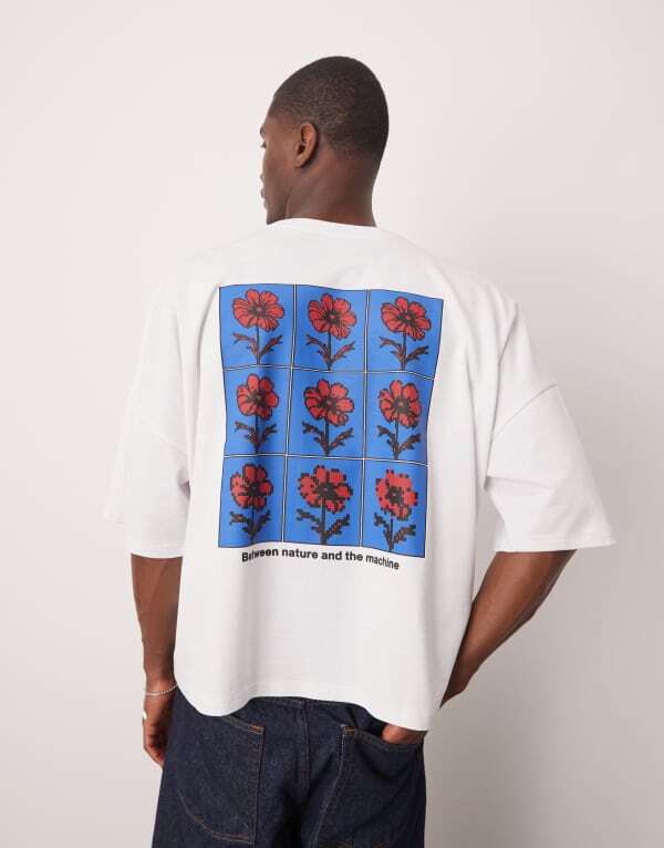 ̵   T ȥåץ ASOS DESIGN oversized dropped shoulder T-shi...