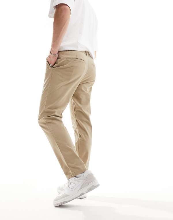セレクテッドオム メンズ ボトムス カジュアルパンツ スリムフィット パンツ Selected Homme Bill slim fit chino pants Chinchilla ベージュ