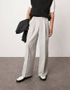 【送料無料】 エイソス メンズ カジュアルパンツ ボトムス ASOS DESIGN smart loose fit pants with front pleats in light gray LIGHT GRAY(4)