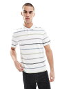 【送料無料】 リーバイス メンズ ポロシャツ トップス Levi's Authentic logo multi stripe jersey polo in wh...