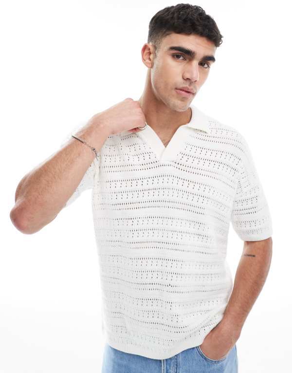 ̵ ꡼ɥ  ݥ ȥåץ ONLY & SONS open knit split neck polo...