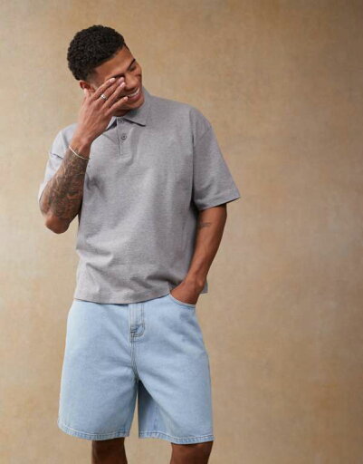 【送料無料】 エイソス メンズ ポロシャツ トップス ASOS DESIGN oversized boxy polo gray heather Gray Heather 【送料無料】 エイソス メンズ ポロシャツ トップス ASOS DESIGN oversized boxy polo gray heather Gray Heather
