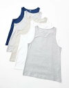 【送料無料】 エイソス メンズ ベスト トップス ASOS DESIGN 5 pack tank top in multiple colors Multi