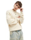 【送料無料】 コルージョン メンズ ニット・セーター アウター COLLUSION knitted crew neck sweater in ecru CREAM