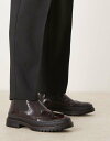 【送料無料】 エイソス メンズ ブーツ・レインブーツ シューズ ASOS DESIGN chelsea boots in burgundy leather wi...