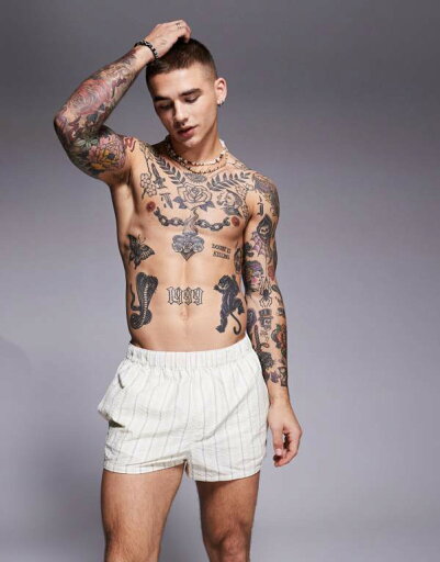 【送料無料】 エイソス メンズ ハーフパンツ・ショーツ 水着 ASOS DESIGN seersucker stripe swim shorts in super short length in stone STONE 【送料無料】 エイソス メンズ ハーフパンツ・ショーツ 水着 ASOS DESIGN seersucker stripe swim shorts in super short length in stone STONE