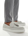 【送料無料】 エイソス メンズ スリッポン・ローファー シューズ ASOS DESIGN tassle cupsole loafers in gray Gray