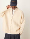【送料無料】 エイソス メンズ カーディガン アウター ASOS DESIGN super oversized boxy fit brushed knit zi...