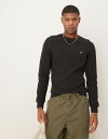【送料無料】 カルバンクライン メンズ Tシャツ トップス Calvin Klein Jeans woven label waffle long sleeve top in black Ck black(4)