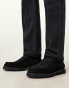 【送料無料】 オールセインツ メンズ ブーツ・レインブーツ シューズ AllSaints Skiff suede lace-up boots in black ...