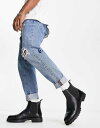 【送料無料】 ウォークロンドン メンズ ブーツ・レインブーツ シューズ Walk London sean chunky chelsea boots in bla...