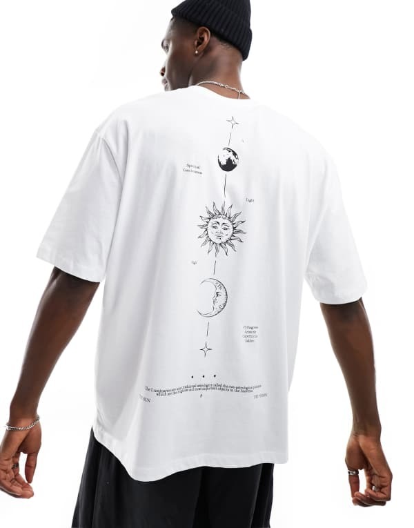 ̵   T ȥåץ ASOS DESIGN oversized T-shirt in white with ...