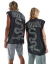 【送料無料】 エイソス レディース ベスト トップス ASOS DESIGN unisex oversized licensed tank top in was...