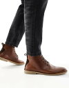 【送料無料】 エイソス メンズ ブーツ・レインブーツ シューズ ASOS DESIGN lace up desert boots in tan leather ...