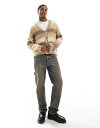 【送料無料】 コットンオン メンズ カーディガン アウター Cotton On boxy fit knit cardigan in latte ombre LA...