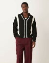 【送料無料】 エイソス メンズ カーディガン アウター ASOS DESIGN oversized boxy fit knitted cardigan with...