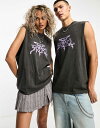 【送料無料】 コルージョン レディース ベスト トップス COLLUSION Unisex tattoo front print oversized tank ...
